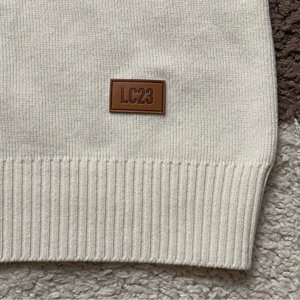 LC23 Norwegian Wool Sweater Sz L In Nudes & Neutrals - Picture 7 of 9